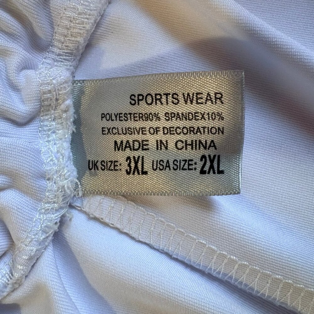 Men's White Athletic Shorts with Elastic Waist - Picture 4 of 6